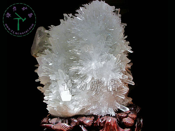 水晶-+重晶石-，42x28x16cm-四川省，金口河，新華村